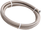 #10 Nylon Braided A/C S/S Hose 3M Silver 13.4mm ID 16.0mm OD AF800-10-3M - Aeroflow