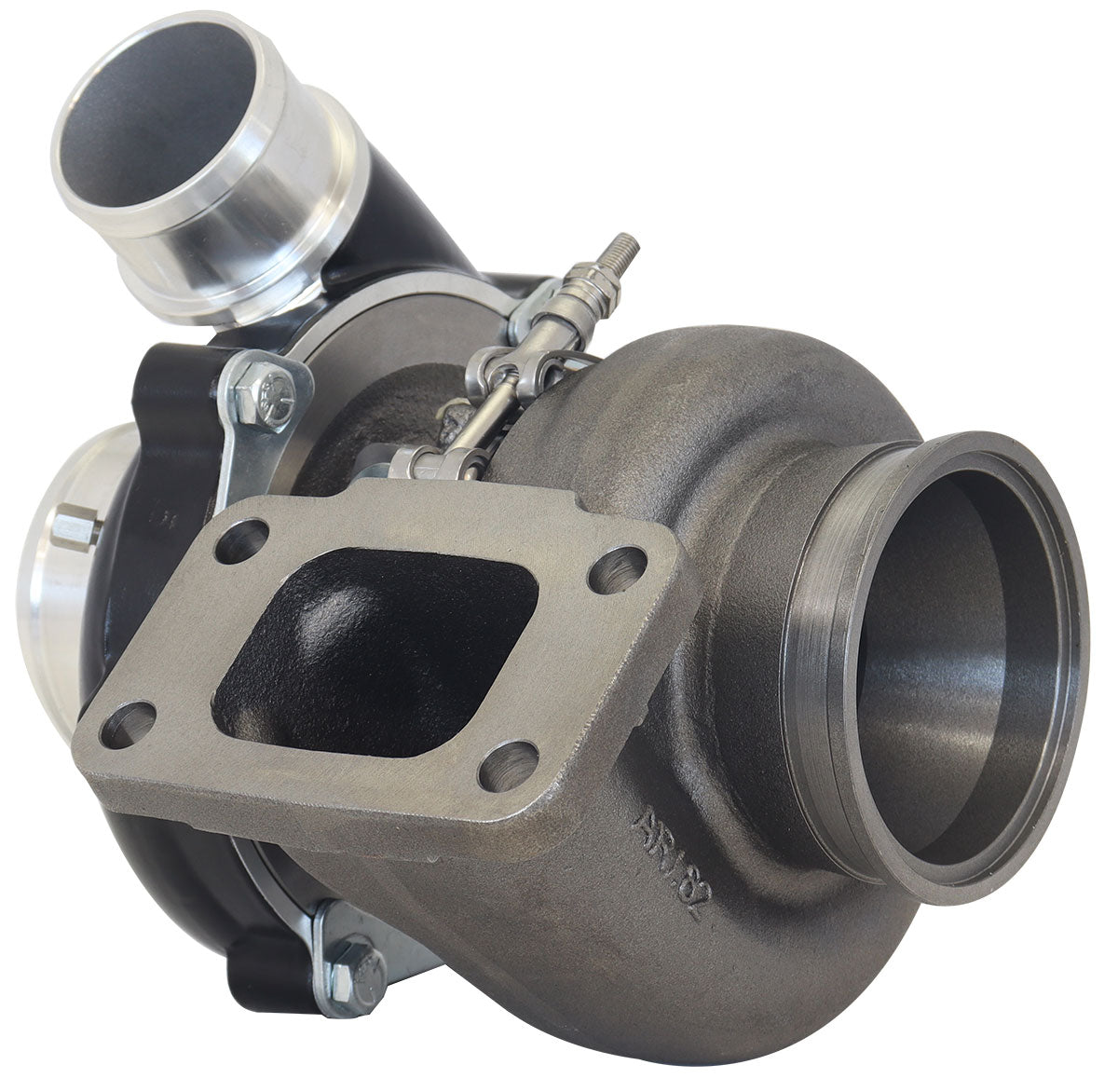 Boosted B5455.82 T3 Flange V-Band Outlet G30 660 Black AF8005-3036BLK - Aeroflow