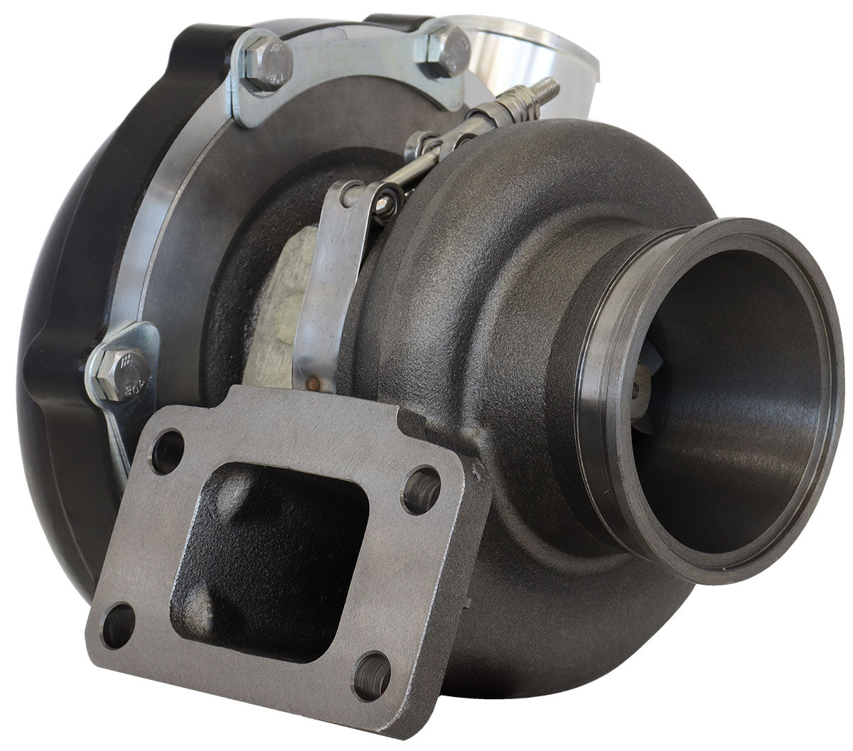 Boosted B5855.63 T3 Flange V-Band Outlet G30 770 Black AF8005-3043BLK - Aeroflow