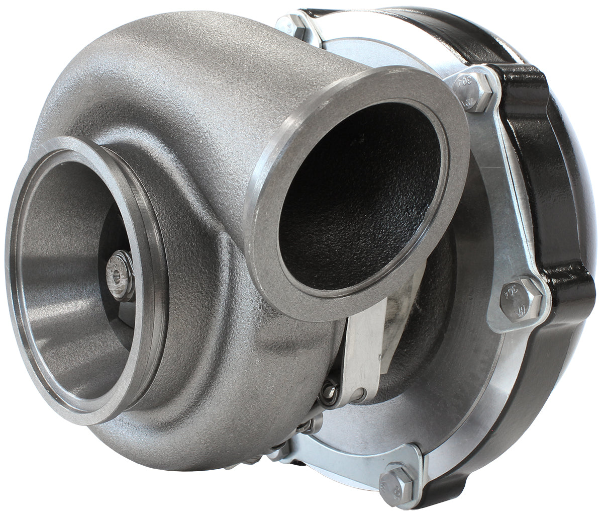 Boosted B5855.83 V-Band Flange V-Band Outlet G30 770 Black AF8005-3048BLK - Aeroflow
