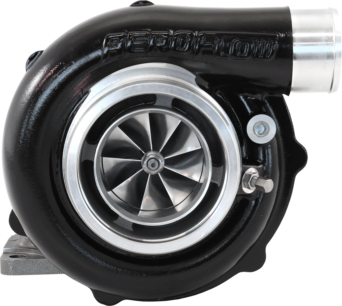 Boosted 6255.82 T3 Flange V-Band Outlet G30 900 Black AF8005-3052BLK - Aeroflow