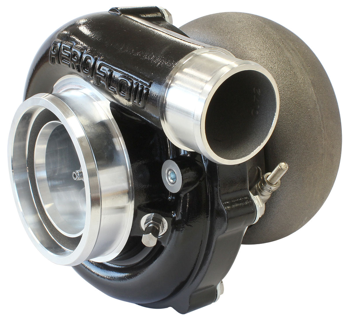 Boosted 6255 1.21 V-Band Flange V-Band Outlet G30 900 Black AF8005-3058BLK - Aeroflow