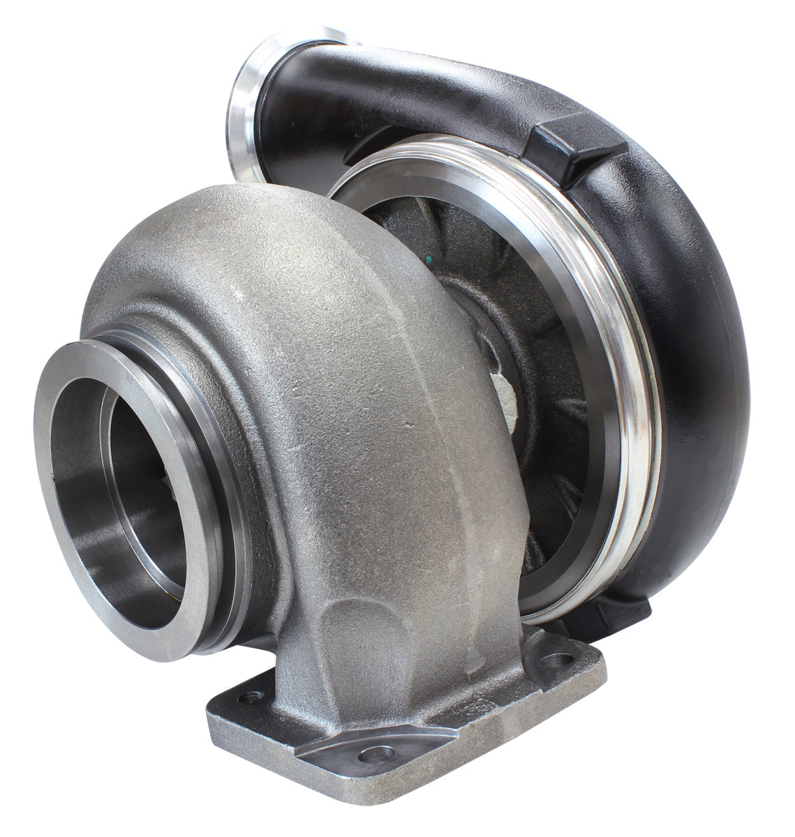 Boosted 8077 1.15 T4 Twin Entry V-Band Outlet GTX4508 Black AF8005-4007BLK - Aeroflow