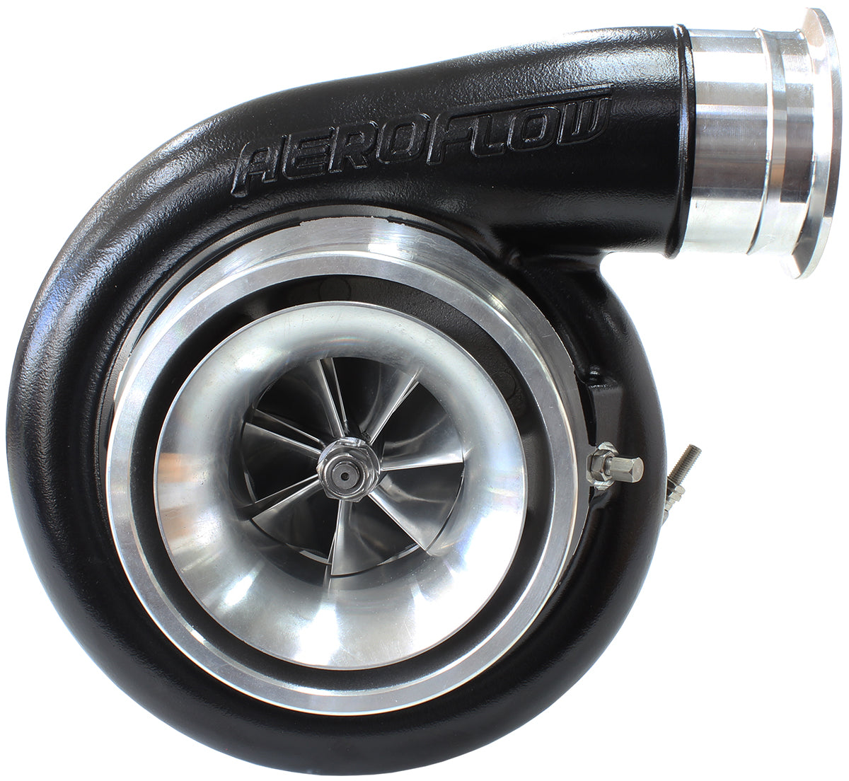 Boosted 7575 1.10 T4 Twin Entry V-Band Outlet BB S475 Black AF8005-4017BLK - Aeroflow