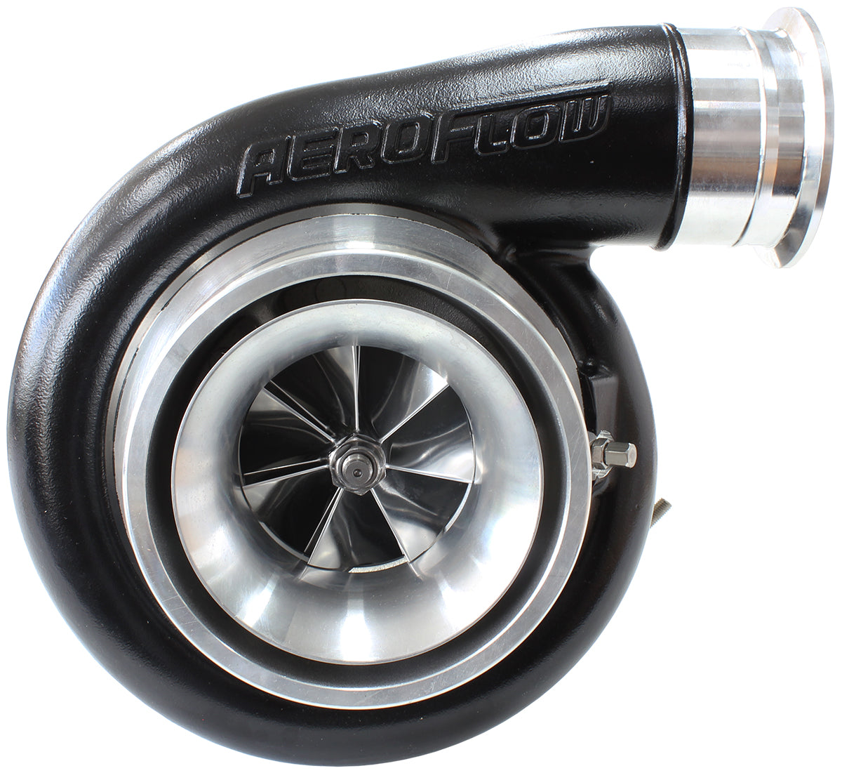 Boosted 8075 1.10 T4 Twin Entry V-Band Outlet BB S480 Black AF8005-4018BLK - Aeroflow