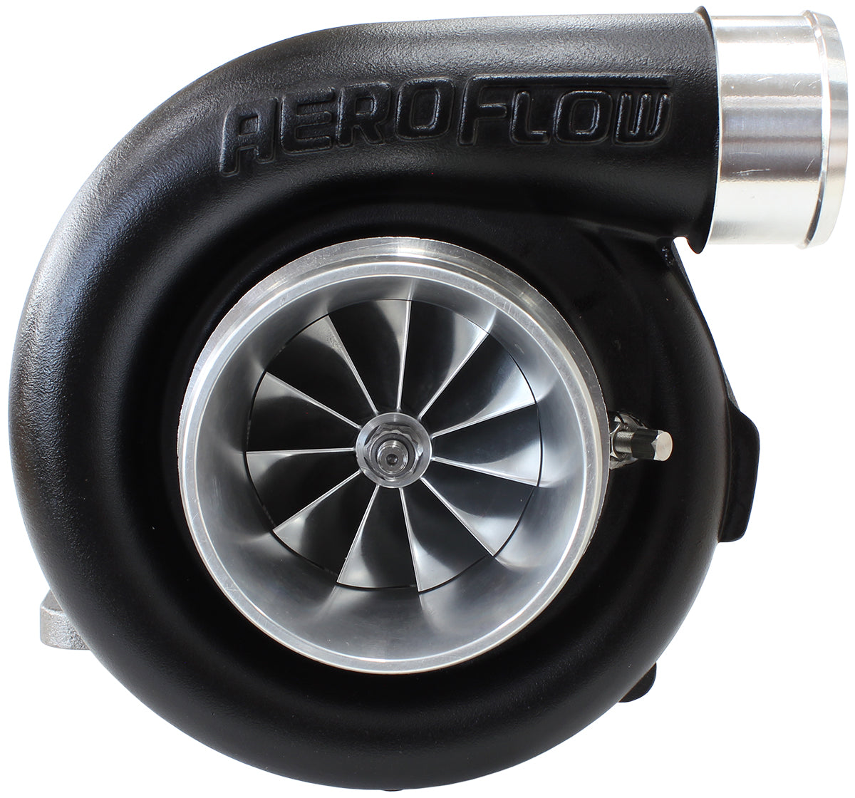 Boosted 7875.96 T4 Flange BB V-Band Outlet Gen 1 Black AF8005-4020BLK - Aeroflow