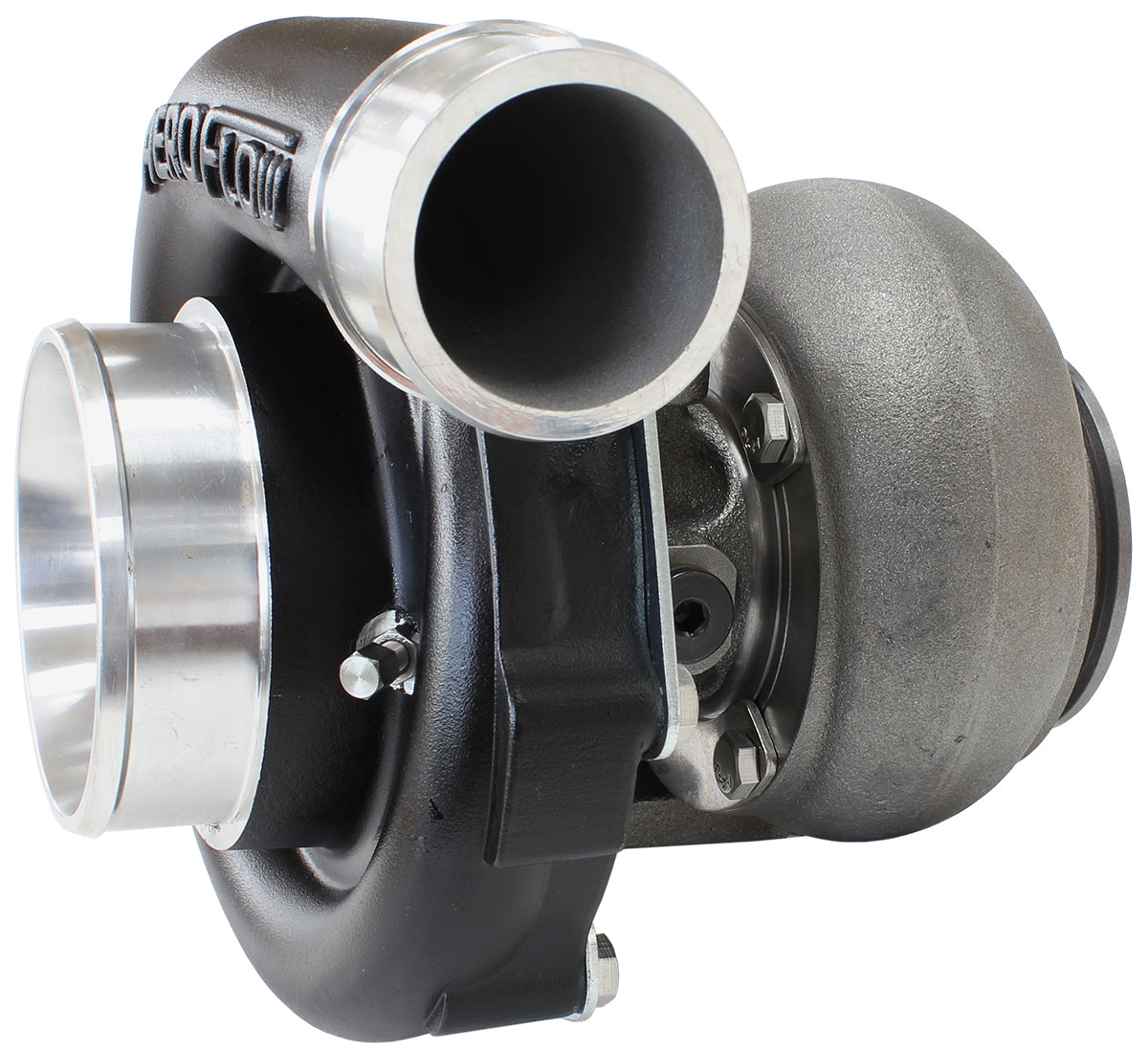 Boosted 7875.96 T4 Flange BB V-Band Outlet Gen 1 Black AF8005-4020BLK - Aeroflow