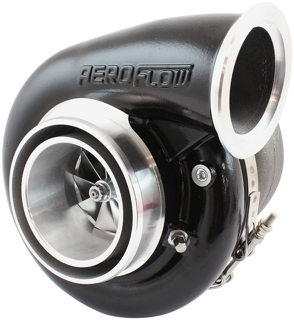 Boosted 7975 0.85 V-Band Flange V-Band Outlet G42 Black AF8005-4049BLK - Aeroflow