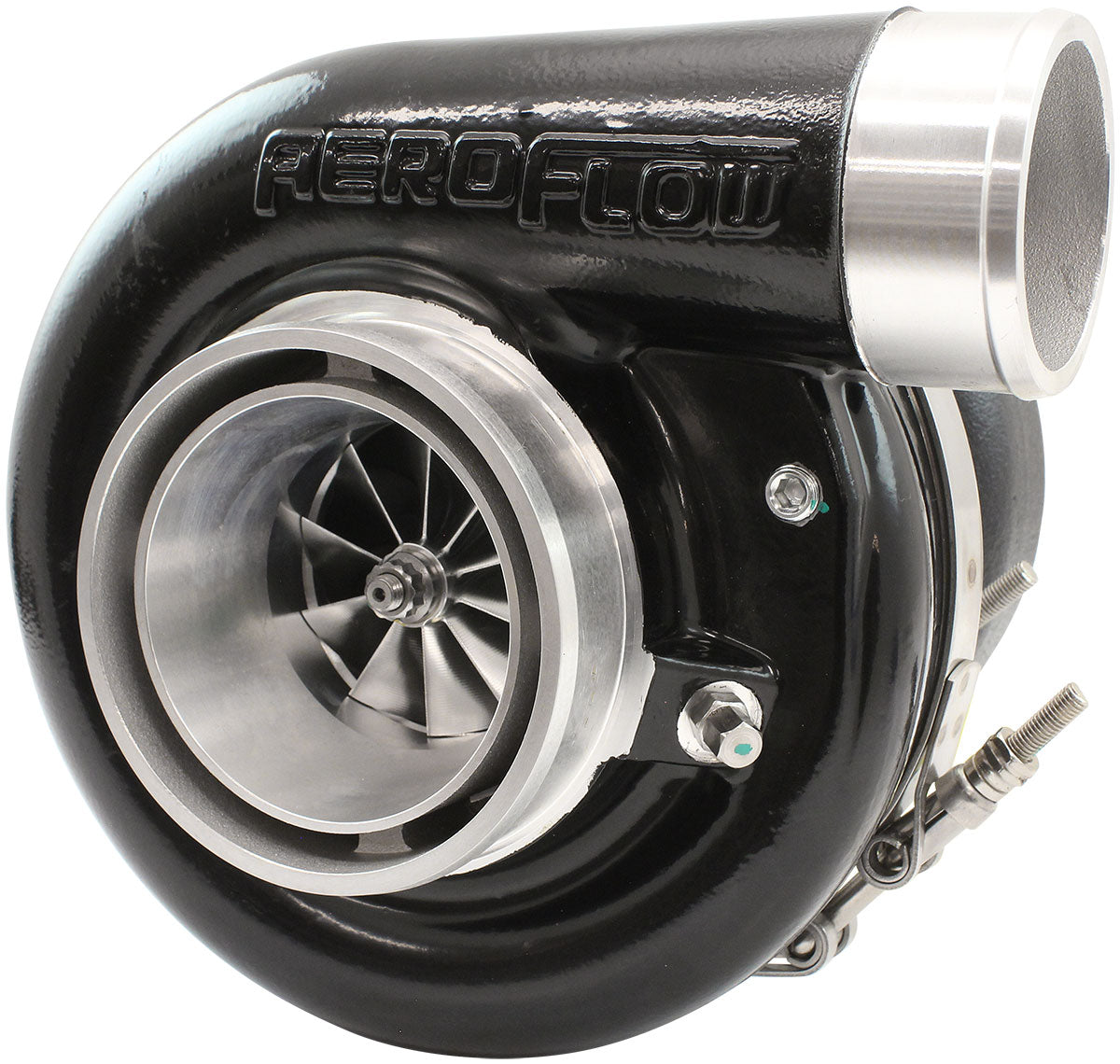 Boosted 6270.85 V-Band Inlet V-Band Outlet G40 900 Black AF8005-4059BLK - Aeroflow