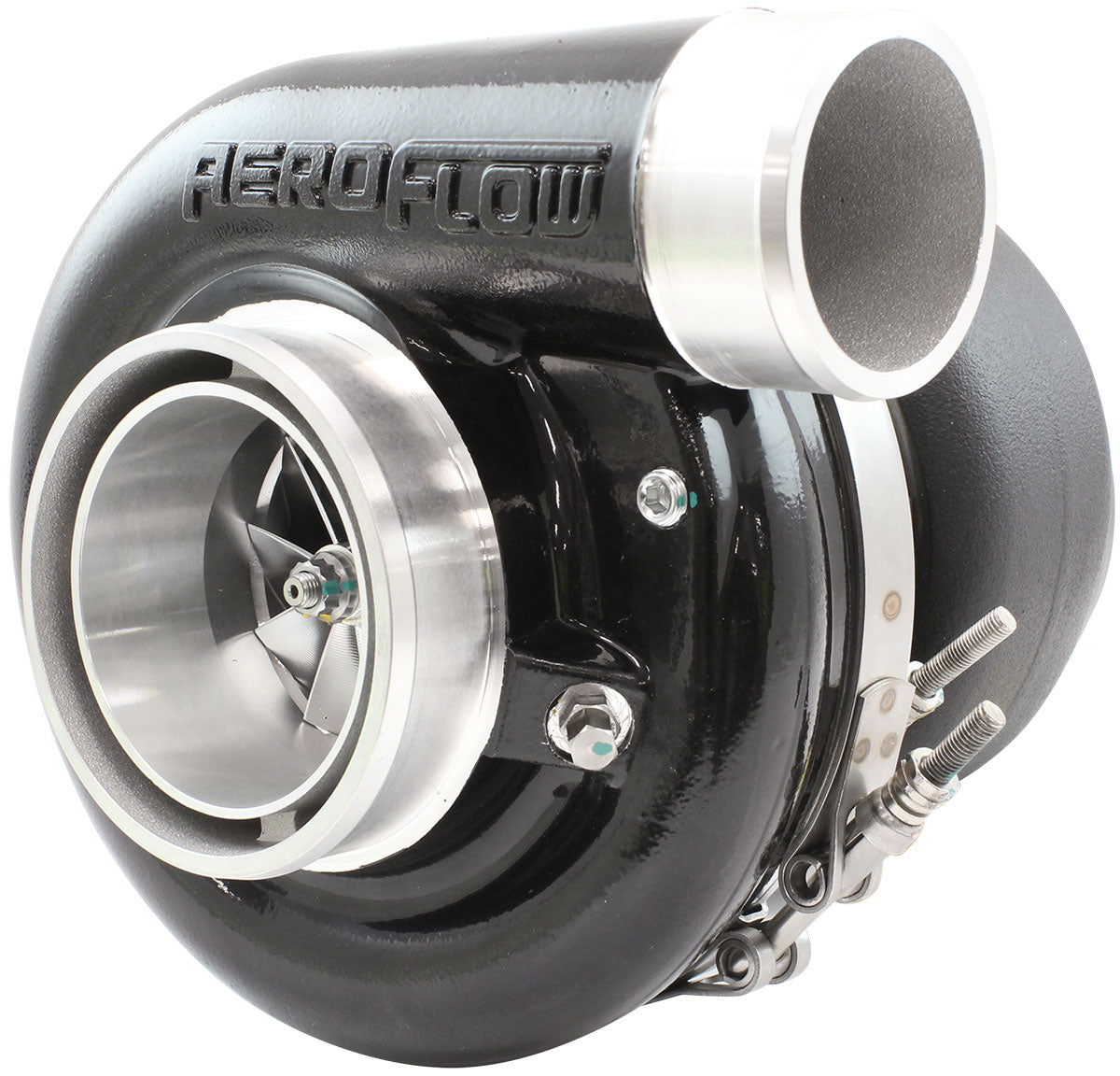 Boosted 7170.85 T4 V-Band Outlet G40 1150 Black AF8005-4063BLK - Aeroflow