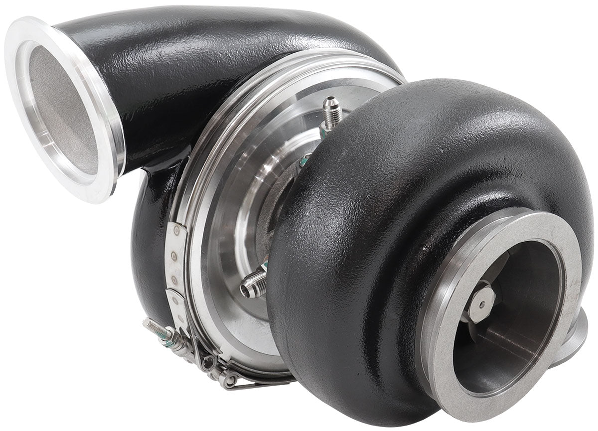 Boosted 8082 1.28 V-Band Inlet V-Band Outlet G45 1600 Black AF8005-4206BLK - Aeroflow
