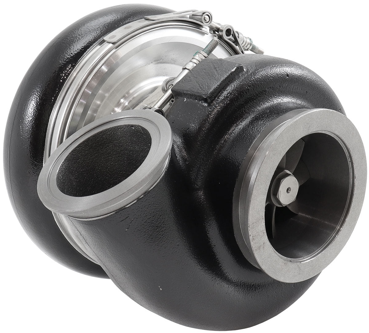 Boosted 8082 1.28 V-Band Inlet V-Band Outlet G45 1600 Black AF8005-4206BLK - Aeroflow