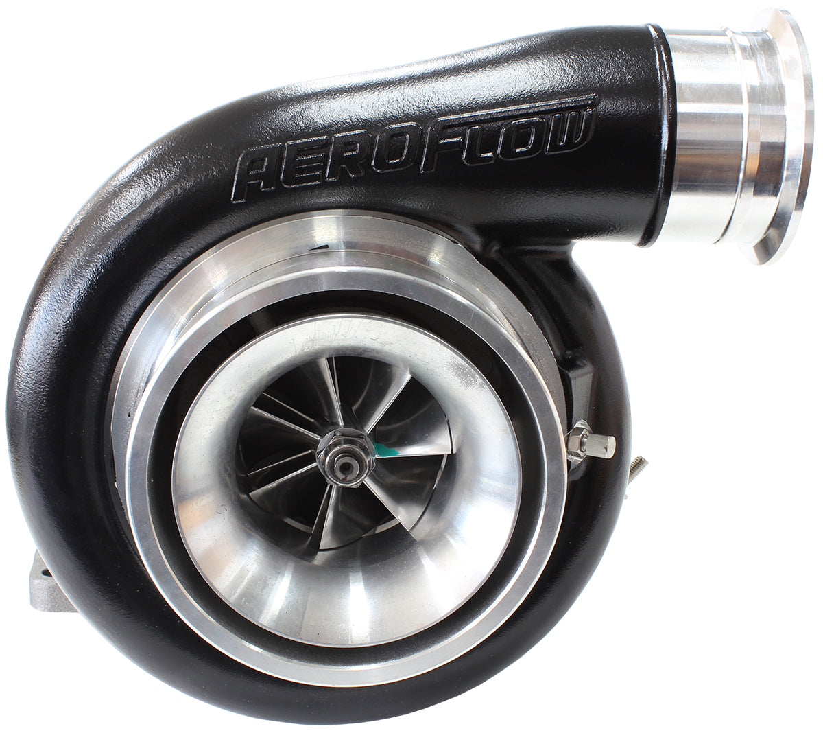 Boosted 7588 1.32 T6 Twin Entry V-Band Outlet BB S475 Black AF8005-6010BLK - Aeroflow