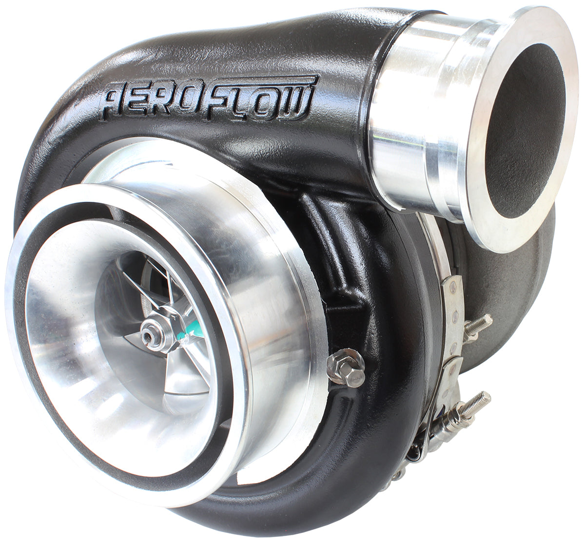 Boosted 7588 1.32 T6 Twin Entry V-Band Outlet BB S475 Black AF8005-6010BLK - Aeroflow