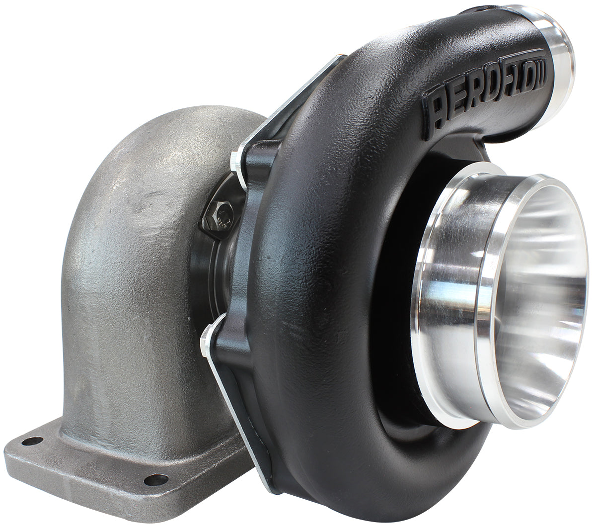 Boosted 7875.96 T4 Flange V-Band Outlet Gen 1 Black AF8006-4010BLK - Aeroflow