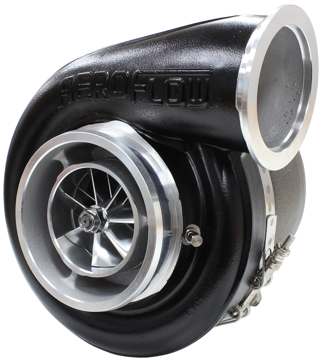 Boosted 7575 1.10 T4 Twin Entry V-Band Outlet BW S475 Black AF8006-4017BLK - Aeroflow