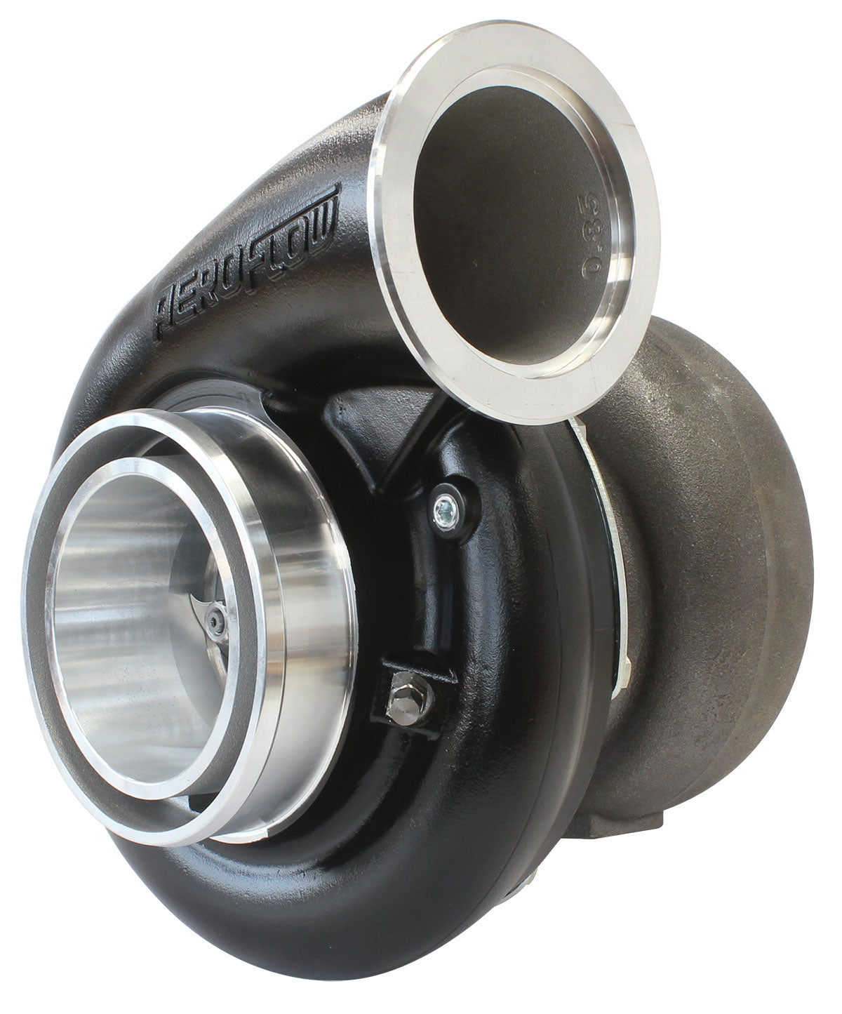Boosted B7875 1.28 V-Band Inlet V-Band Outlet Gen 3 Black AF8006-4025BLK - Aeroflow