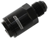 Push On Fuel Fitting LS & Lt 3/8 Hose To -8AN Black AF808-03BLK - Aeroflow