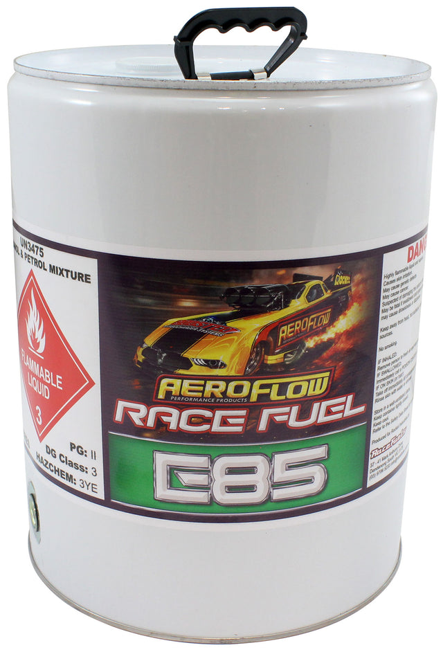 E85 Race Fuel 20 Litre 5.2 Galcontainer Ethanol 85% + 98 Ron 15% AF81-3020 - Aeroflow