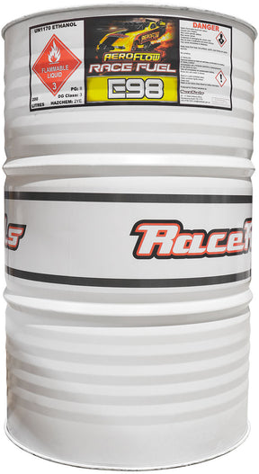E98 Race Fuel 200 Litre 52 Galdrum Ethanol 98% 2% Bp 98 AF81-4200 - Aeroflow
