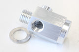 M12 x 1.5 Extension With 1/8" NPT Port Silver AF810-M12-02S - Aeroflow