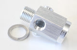 M14 x 1.5 Extension With 1/8" NPT Port Silver AF810-M14-02S - Aeroflow