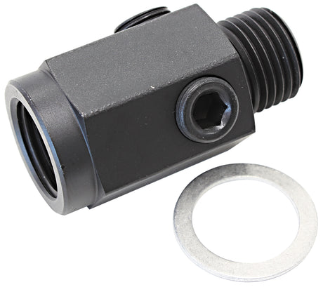 M16 x 1.5 Extension With 1/8" NPT Port Steel AF810-M16-02-ST - Aeroflow