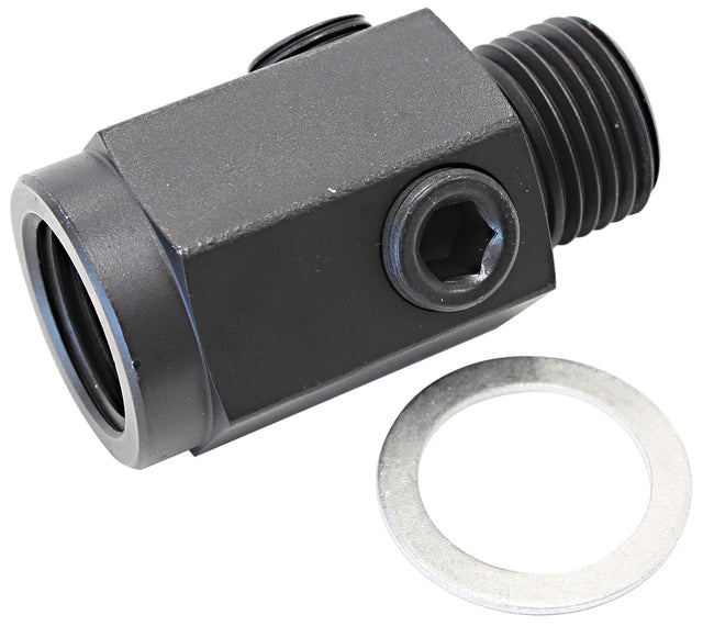 M16 x 1.5 Extension With 1/8" NPT Port Steel AF810-M16-02-ST - Aeroflow