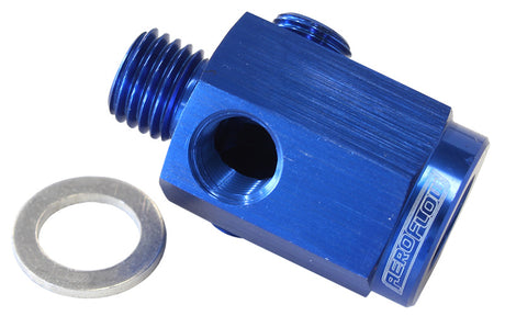 M16 x 1.5 Extension With 1/8" NPT Port Blue AF810-M16-02 - Aeroflow