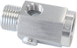 M16 x 1.5 Extension With 1/8" NPT Port Silver AF810-M16-02S - Aeroflow