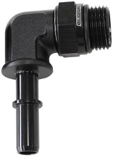 EFI Fuel Fitting 90 Deg 5/16 Push On Barb To -8ORB Black AF812-08-05BLK - Aeroflow