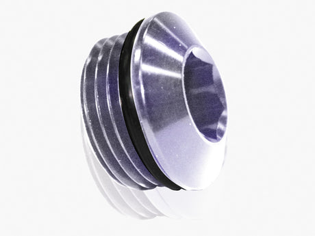ORB Slimline Port Plug -3AN Silver Finish AF813-03S - Aeroflow