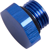 ORB Hex Port Plug -4AN Blue Finish AF814-04 - Aeroflow