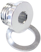 Metric Port Plug M10 x 1.25 Silver Low Profile Hex Plug AF814-M10-02S - Aeroflow
