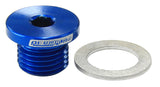 Metric Port Plug M12 x 1.25 Blue Low Profile Hex Plug AF814-M12-01 - Aeroflow