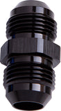 Male Flare Union -6AN Black -6AN To -6AN Straight AF815-06BLK - Aeroflow