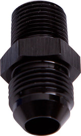 Male Flare -6AN To 3/8" NPT Black Male Flare To NPT Adapt AF816-06-06BLK - Aeroflow