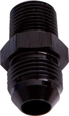 Male Flare -6AN To 3/8" NPT Black Male Flare To NPT Adapt AF816-06-06BLK - Aeroflow