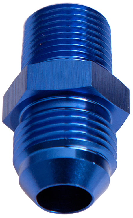Male Flare -8AN To 1/4" NPT Blue Male Flare To NPT Adapter AF816-08-04 - Aeroflow