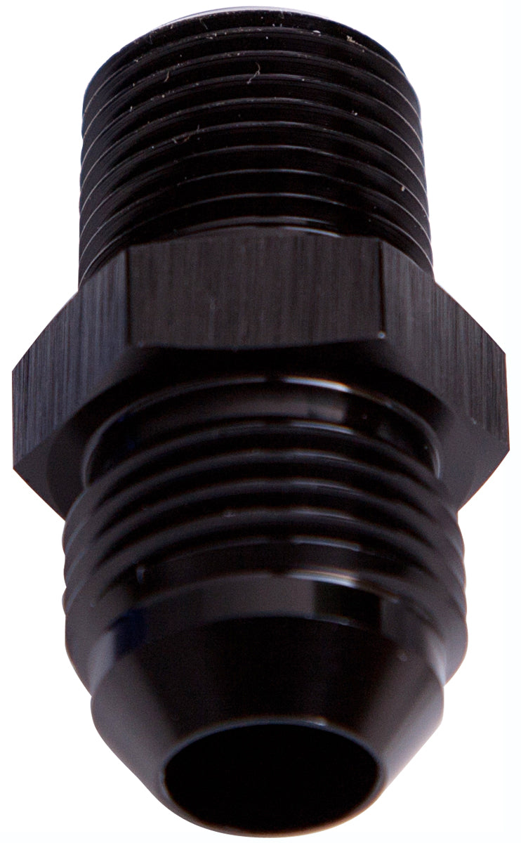 Male Flare -10AN To 1/4" NPT Black Male Flare To NPT Adapter AF816-10-04BLK - Aeroflow