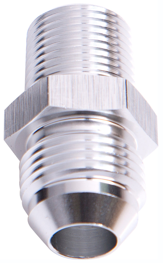 Male Flare -10AN To 1/4" NPT Black Male Flare To NPT Adapter AF816-10-04S - Aeroflow