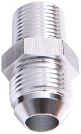 Male Flare -10AN To 1/2" NPT Silver Male Flare To NPT Adapt AF816-10S - Aeroflow