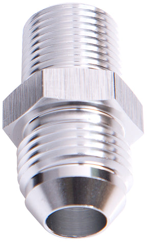 Male Flare -12AN To 3/4" NPT Silver Male Flare To NPT Adapt AF816-12S - Aeroflow