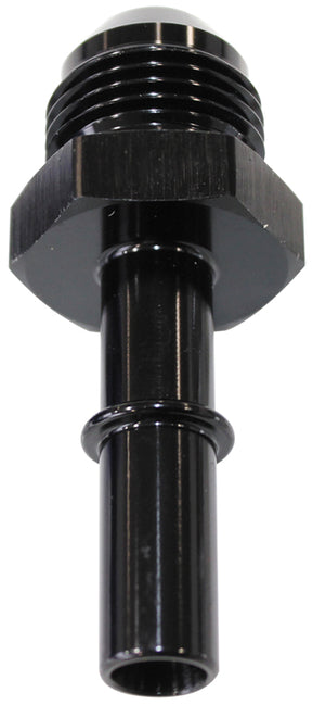 EFI Fuel Fitting -6 Push In To 5/16 Male Hard Tube Black AF817-01BLK - Aeroflow