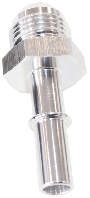 EFI Fuel Fitting -8 Push In To 1/2 Male Hard Tube Silver AF817-04S - Aeroflow