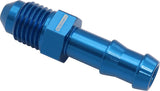 8mm Barb To -4AN Adapter Blue Male 8mm To Male -4AN AF817-05-04 - Aeroflow