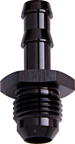 1/2" Barb To -8AN Adapter Black Male 1/2" To Male -8AN AF817-08BLK - Aeroflow