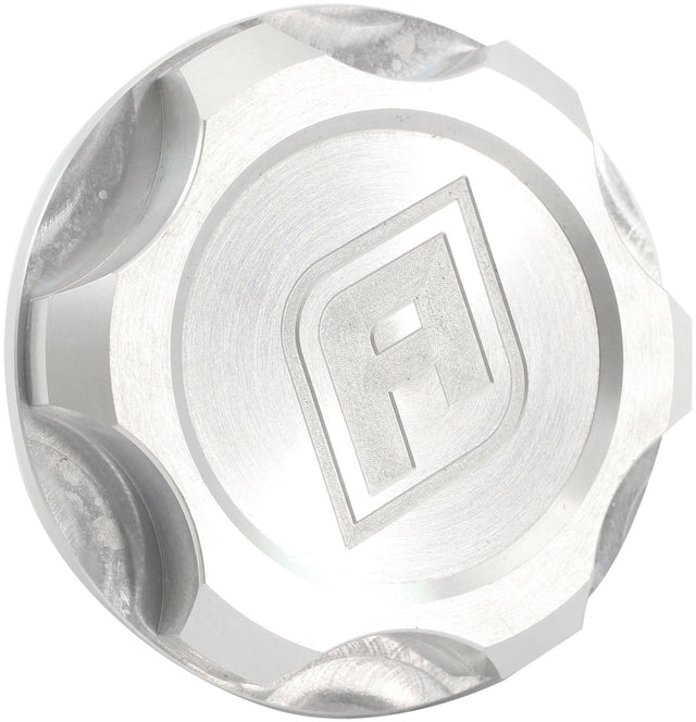 Toyota 2JZ Billet Oil Cap Filler Plug 1JZ Silver AF82-1010 - Aeroflow