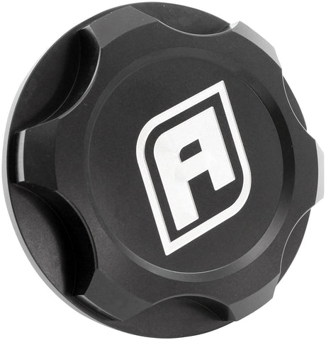 Toyota 2JZ Billet Oil Cap Filler Plug 1JZ Black AF82-1010BLK - Aeroflow