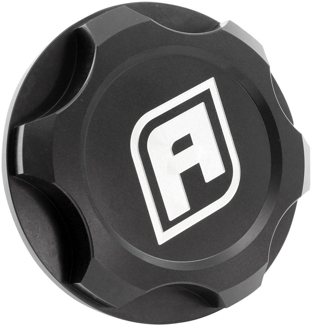 Toyota 2JZ Billet Oil Cap Filler Plug 1JZ Black AF82-1010BLK - Aeroflow